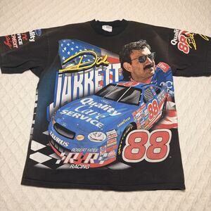 VINTAGE Chase Dale Jarrett T Shirt Men XL Flying Colors Graphic Tee AOP 88 1998